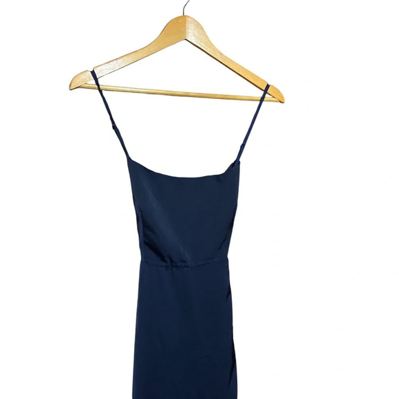 NWT SHOWPO. WILL IT BE US MIDI DRESS - THIGH SPLIT‎ CROSS BACK DRESS NAVY SIZE 8 - Picture 5 of 10